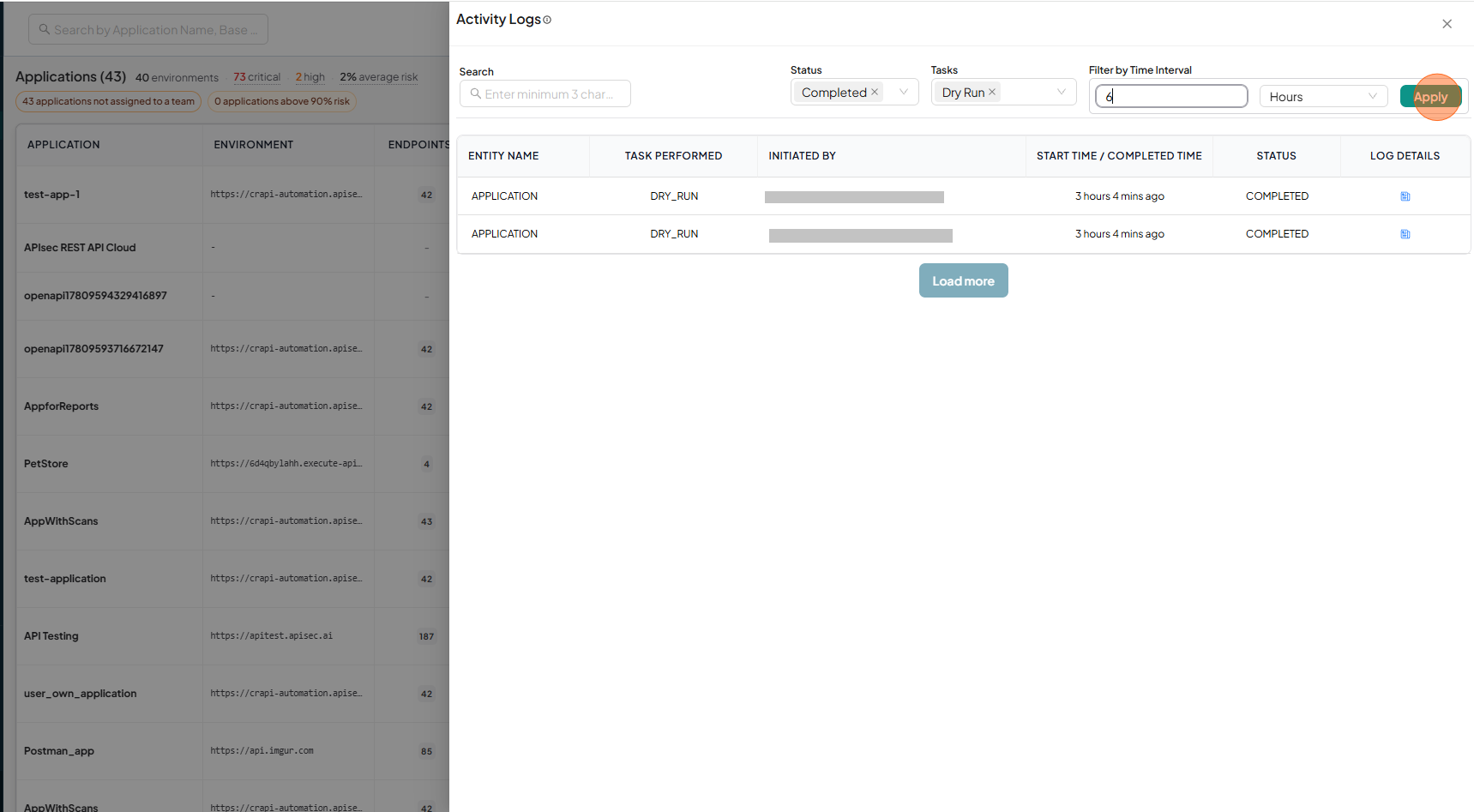 Activity logs
