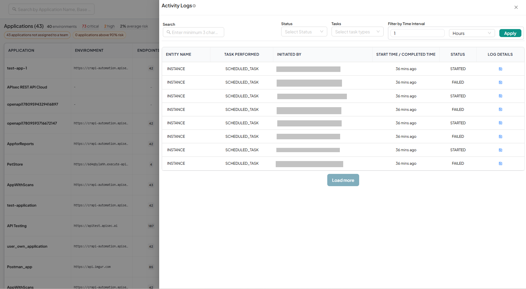 Activity logs