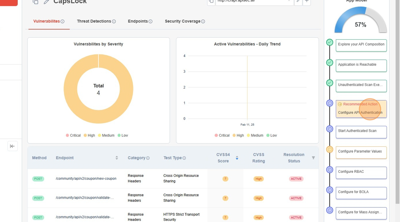 Click from App Model - Configure Authentication