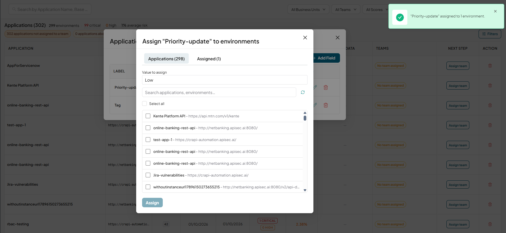 Manage fields