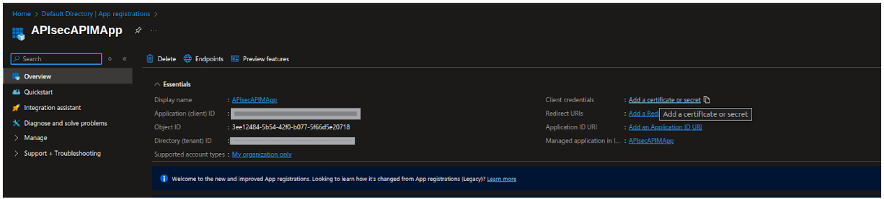 Choose the Azure API Gateway