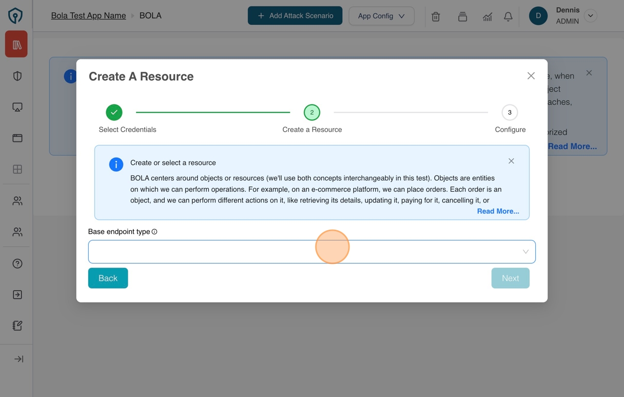 select base endpoint type