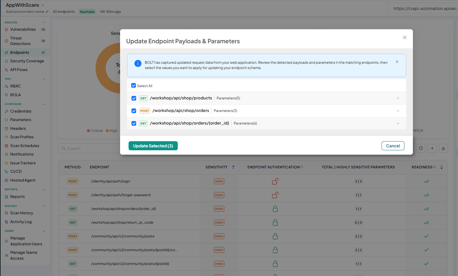 Browser Bolt Endpoint Selection