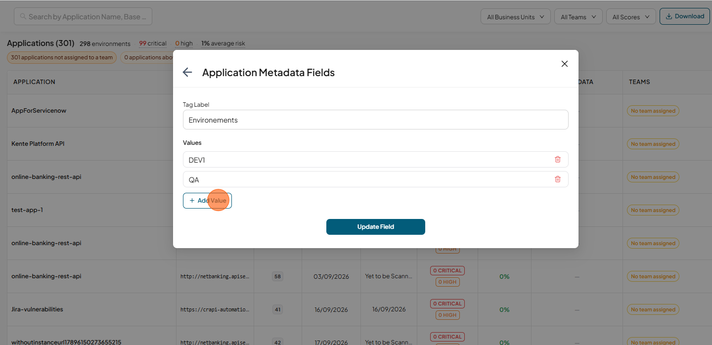 Manage fields