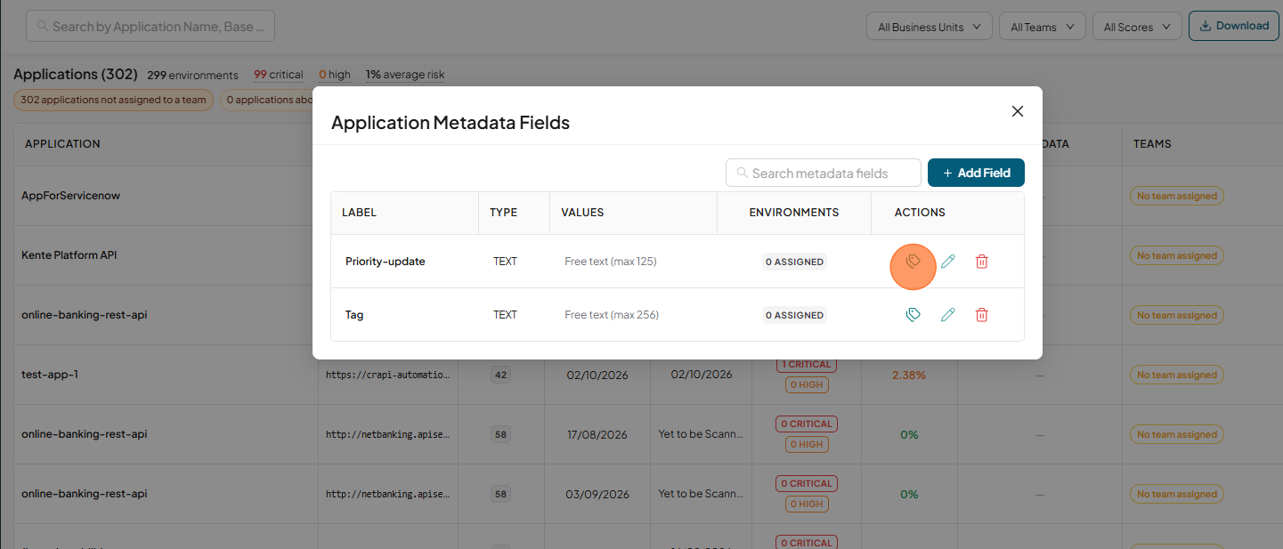 Manage fields