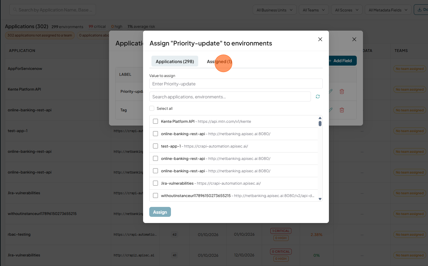 Manage fields
