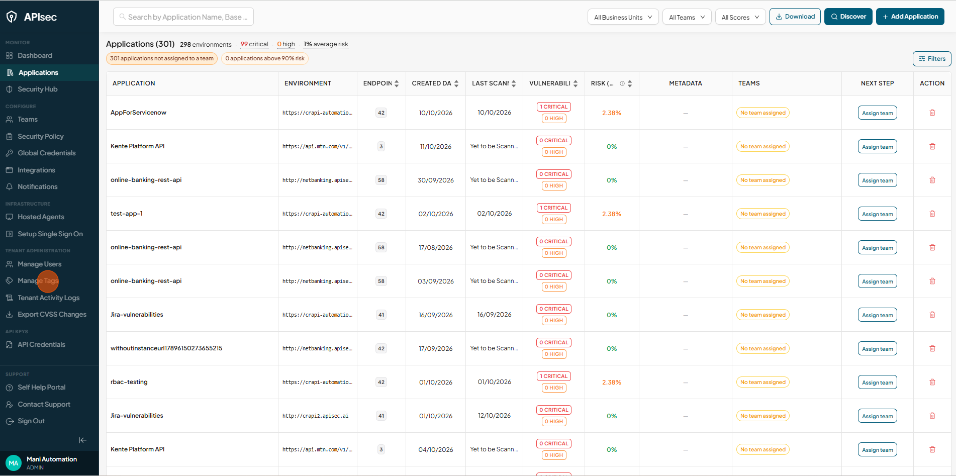 Manage fields
