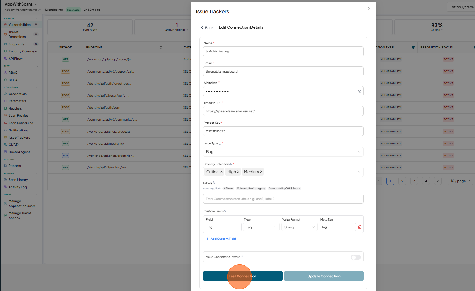 Manage fields