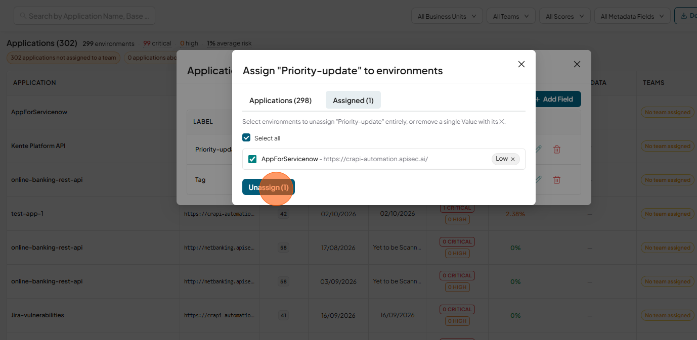 Manage fields