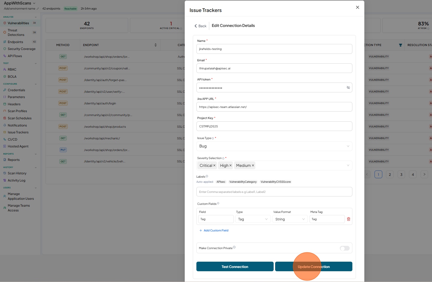 Manage fields