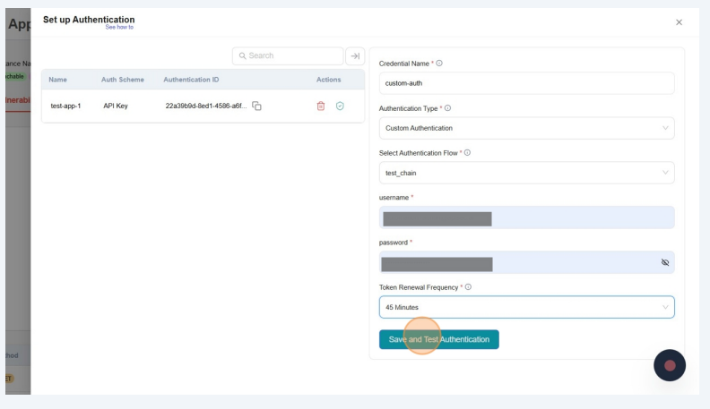 Click on Save Credentials