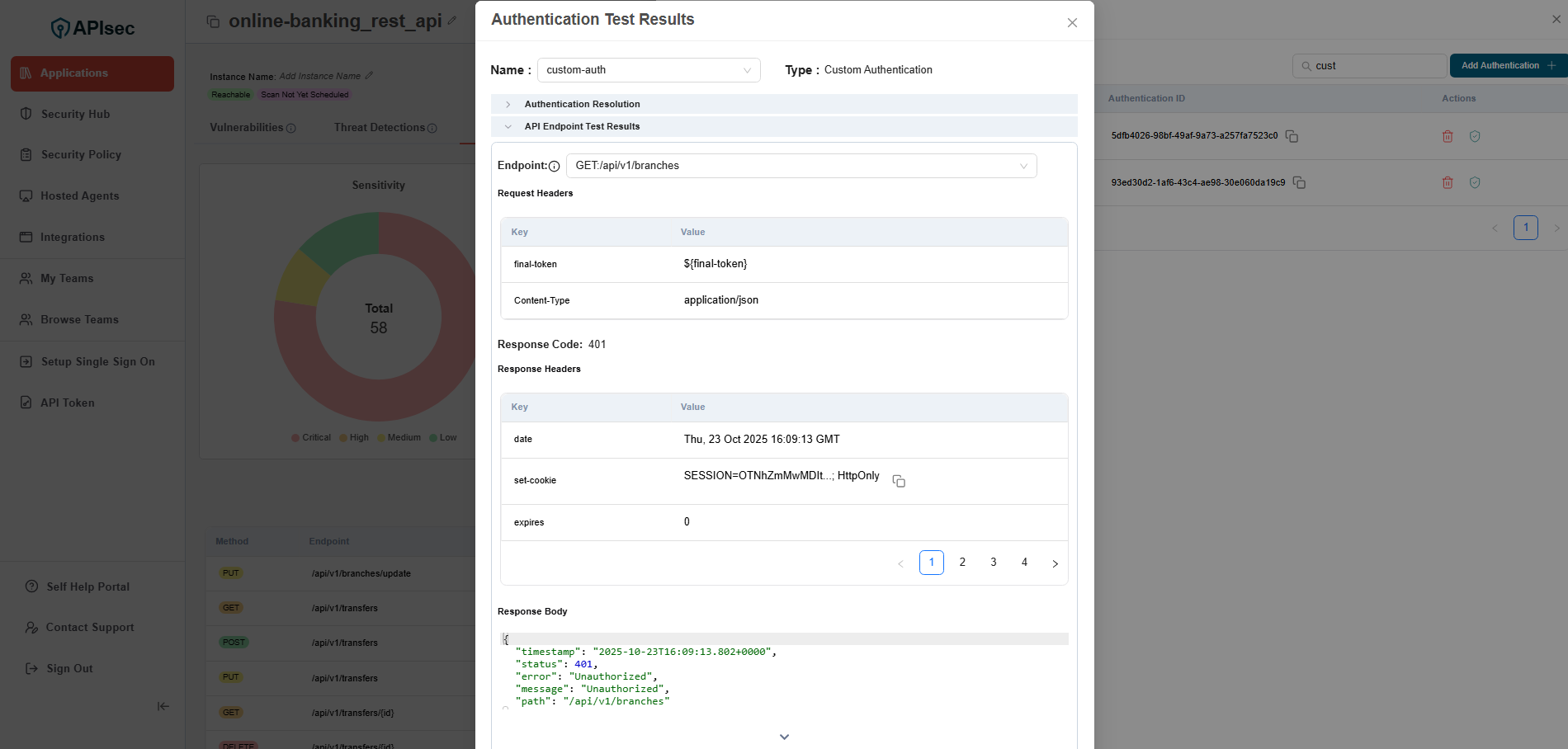 Check API Key aut is in Table