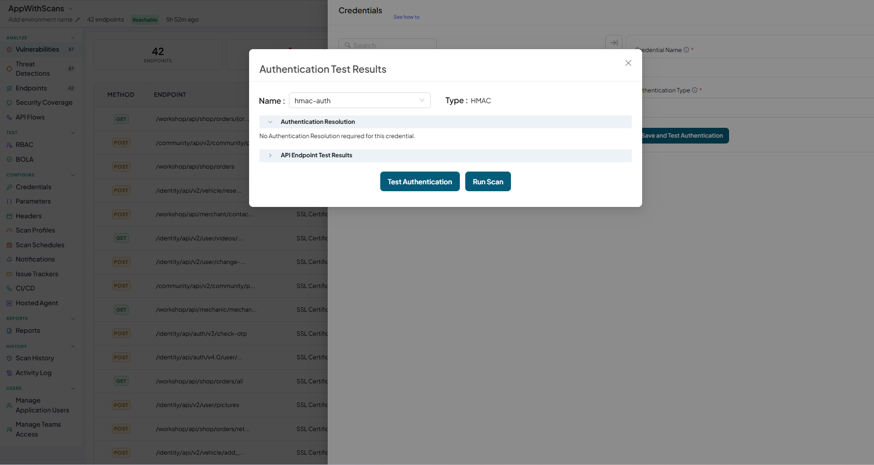 Click on Save Credentials