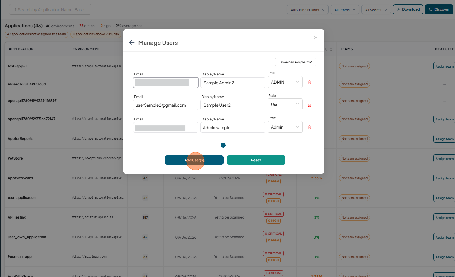 Manage users