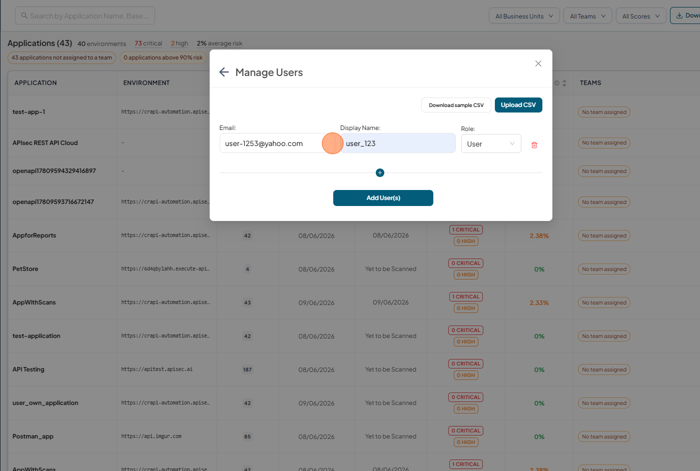 Manage users