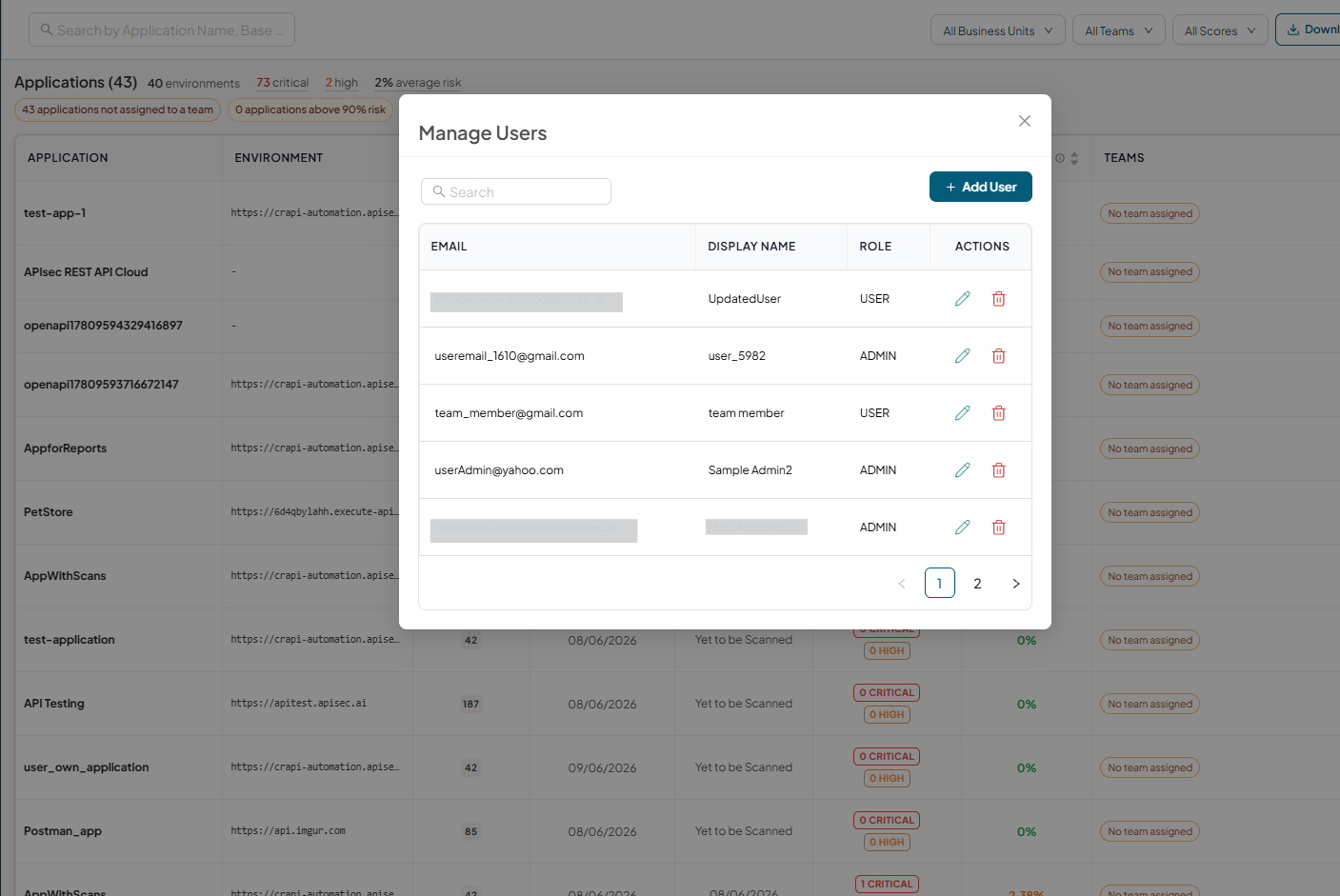 Manage users