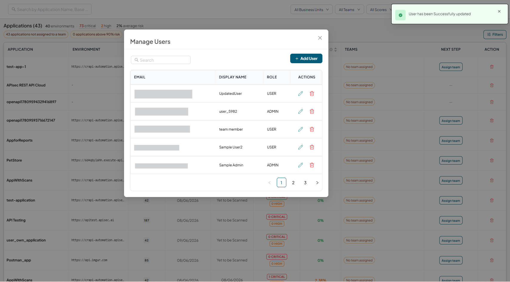 Manage users