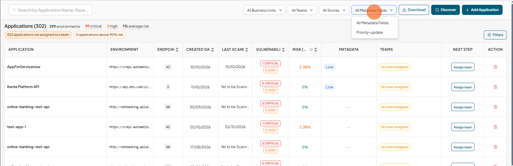 Manage fields
