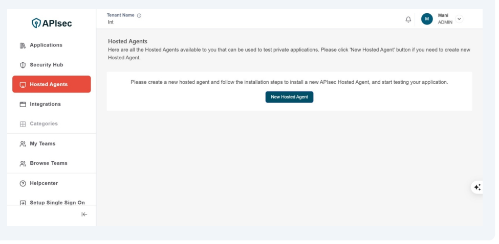 Click on Hosted Agents