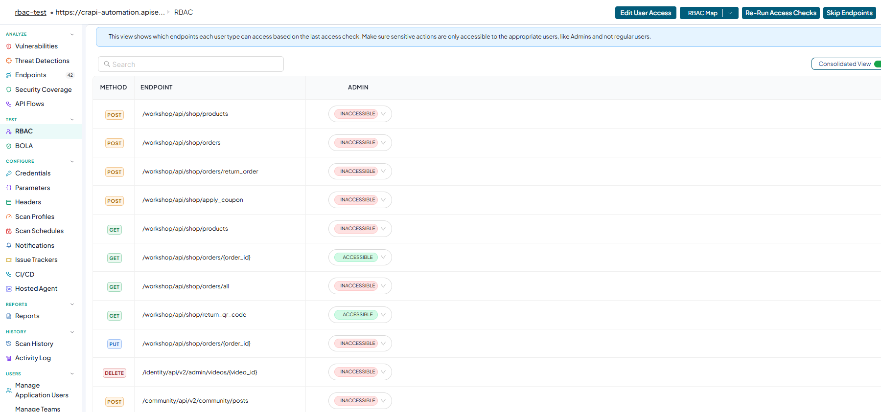 Click configure RBAC