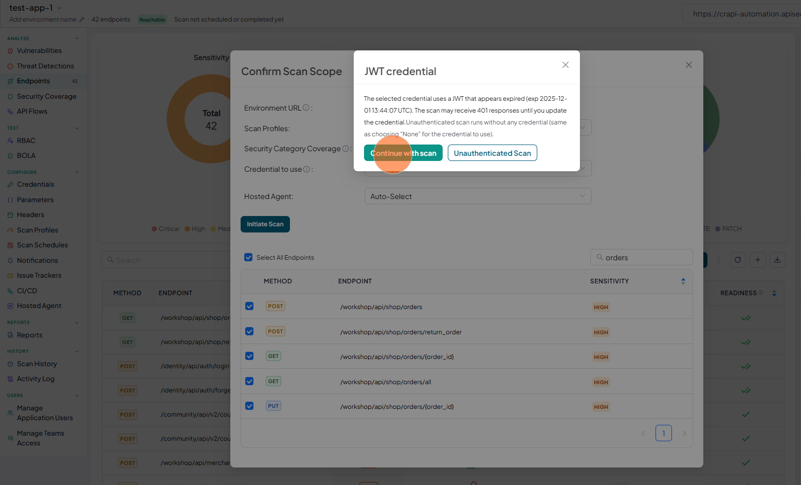 Check No Authentication Configured