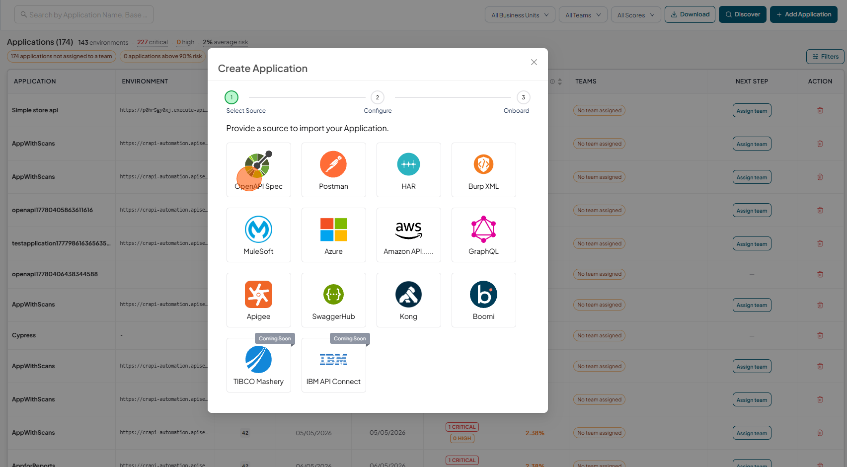 Choose the OpenAPI Spec
