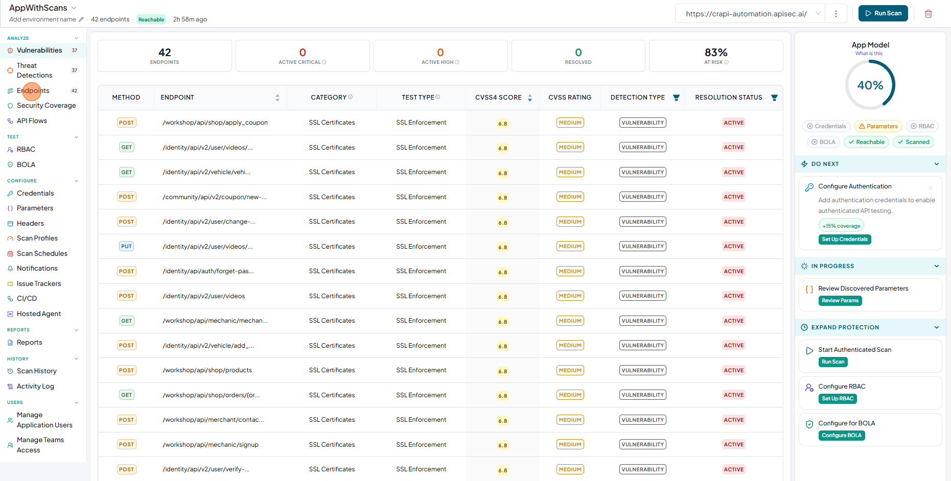 Activity logs